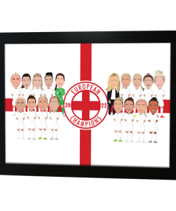England Ladies European Champions 2022 Design 1 Prints & Framed Prints