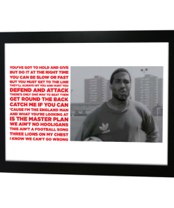 John Barnes Rap World In Motion Lyrics England 1990 World Cup Prints & Framed Prints