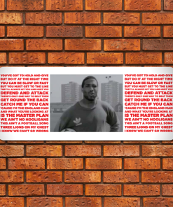 John Barnes Rap World In Motion Lyrics England 1990 World Cup Aluminium Wall Art Metal Sign