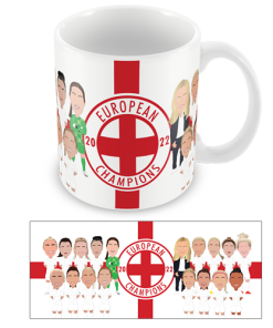 England Ladies European Champions 2022 Mug Vector Heroes Design 1