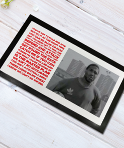 John Barnes Rap World In Motion Lyrics England 1990 World Cup Bar Runner Mat