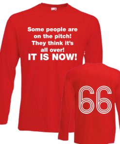 England World Cup Winners 1966 Red Long Sleeved T-Shirt Fancy Dress