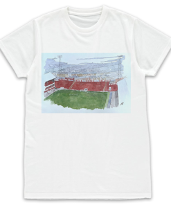 Sunderland Stadium Of Light Water Colour White T-Shirt By Sam Edwards Artist