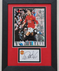 Cristiano Ronaldo Man Utd Hand Signed Autographed 16x12 Framed Photo Mount