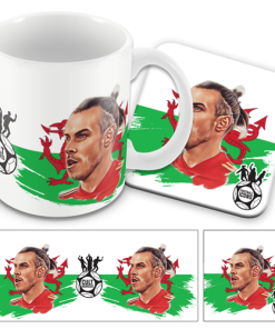 Football Icons Gareth Bale Wales Mug and Coaster Set