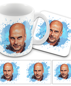 Football Icons Pep Guardiola Man City Mug and Coaster Set