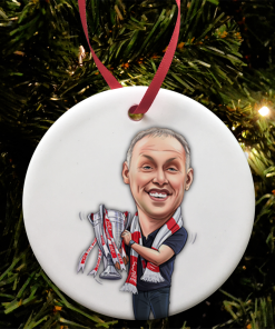 Steve Cooper Nottingham Forest The Football Artist Christmas Tree Decoration