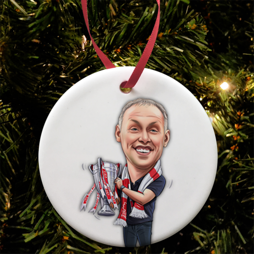 Steve Cooper Nottingham Forest The Football Artist Christmas Tree Decoration