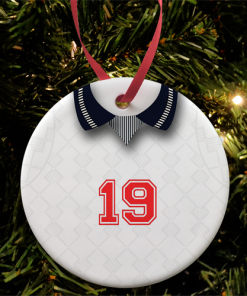 England Retro Home Shirt 1990 Christmas Tree Decoration