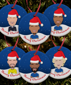 Rangers Christmas Tree Decoration Ceramic Bauble Pack Of 6