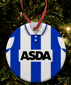 Sheffield Wednesday Home 1991 Retro Kit Christmas Tree Decoration