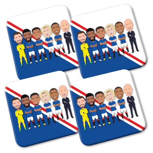 Rangers 2023-24 Vector Heroes Coasters Pack Of 4
