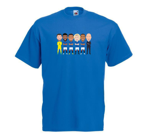 Rangers 2023-24 Vector Heroes Players Royal Blue T-Shirt