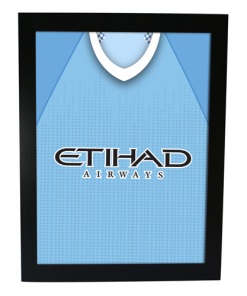 Man City Home 2012 Retro Kit Framed Print