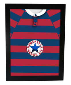 Newcastle Utd Away 1995 Retro Kit Framed Print