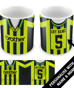 Man City Away 1999 Personalised Retro Kit Mug