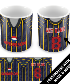 Sheffield Wednesday Away 1993 Personalised Retro Kit Mug