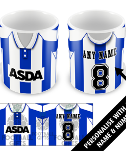 Sheffield Wednesday Home 1991 Personalised Retro Kit Mug