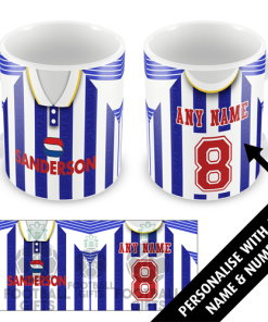 Sheffield Wednesday Home 1993 Personalised Retro Kit Mug