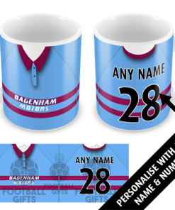 West Ham Away 1995 Personalised Retro Kit Mug