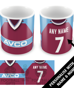 West Ham Home 1984 Personalised Retro Kit Mug