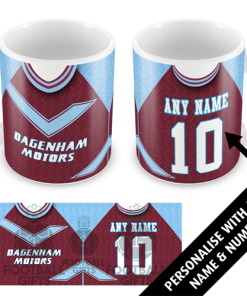 West Ham Home 1993 Personalised Retro Kit Mug