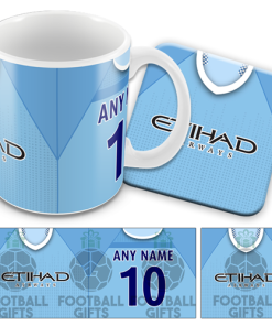 Man City Home 2012 Retro Kit Mug and Coaster Set