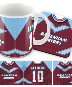West Ham Utd Home 1993 Retro Kit Mug and Coaster Set