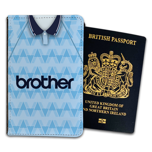 Man City Home 1989 Retro Kits Passport Holder