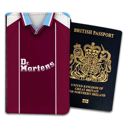 West Ham Utd Home 1999 Retro Kits Passport Holder