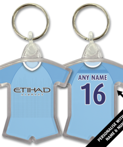 Man City Home 2012 Classic Kits Retro Shirt Keyring