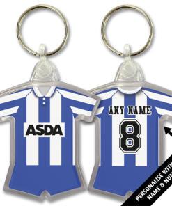 Sheffield Wednesday Home 1991 Classic Kits Retro Shirt Keyring