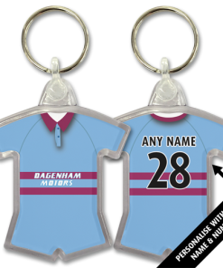 West Ham Utd Away 1995 Classic Kits Retro Shirt Keyring