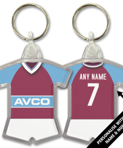 West Ham Utd Home 1984 Classic Kits Retro Shirt Keyring