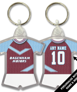 West Ham Utd Home 1993 Classic Kits Retro Shirt Keyring