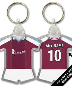West Ham Utd Home 1999 Classic Kits Retro Shirt Keyring
