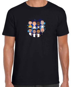 Spurs 2024-25 Vector Heroes Players Black T-Shirt