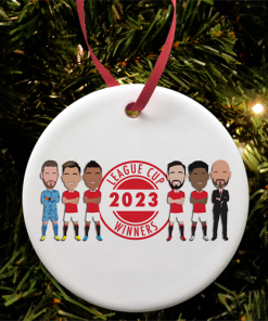 Man Utd League Cup Winners 2023 Christmas Tree Decoration