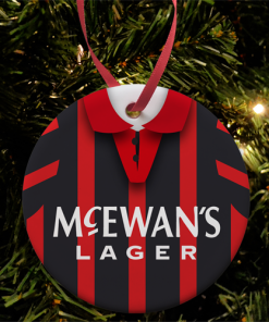 Blackburn Rovers Away 1995 Retro Kit Christmas Tree Decoration