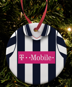 West Brom Home 2008 Retro Kit Christmas Tree Decoration