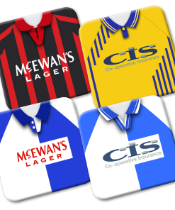 Blackburn Rovers Retro Kit Coasters 4 Pack