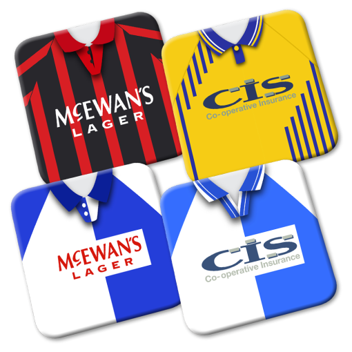 Blackburn Rovers Retro Kit Coasters 4 Pack