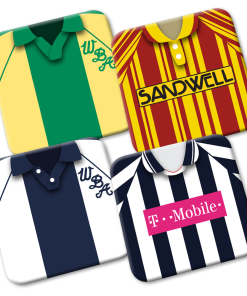 West Brom Retro Kit Coasters 4 Pack