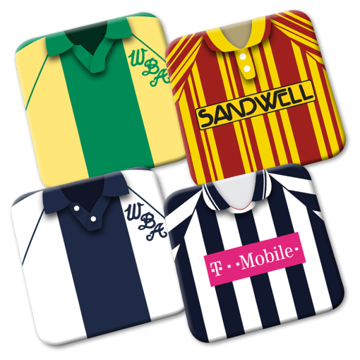 West Brom Retro Kit Coasters 4 Pack