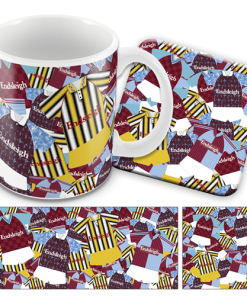 Burnley Retro Classic Kit Mash Mug and Coaster Set