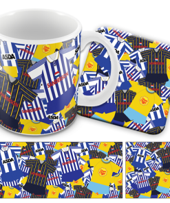 Sheff Wednesday Retro Classic Kit Mash Mug and Coaster Set