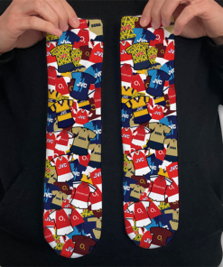 Arsenal Retro Classic Kit Mash Socks