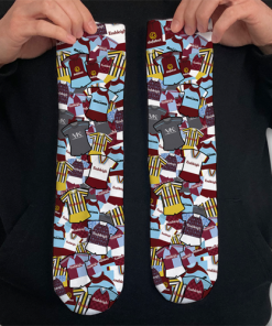 Burnley Retro Classic Kit Mash Socks