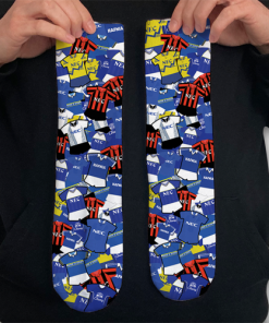 Everton Retro Classic Kit Mash Socks