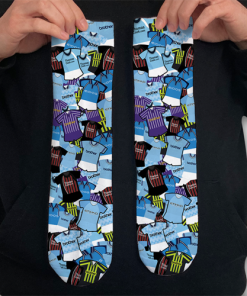 Man City Retro Classic Kit Mash Socks